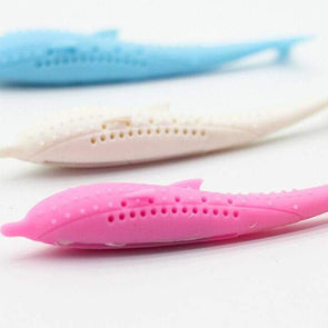 Fish shaped self-cleaning toothbrush with Catnip - Catnip Beasts