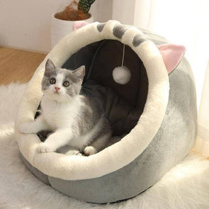 Sweet Pet Basket Cozy Kitten Lounger Cushion House Washable Cave-Catnip Beasts