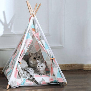 Pet Tent House Portable Thick Cushion Outdoor Indoor Portable-Catnip Beasts