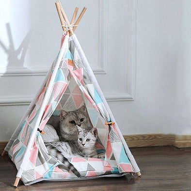 Pet Tent House Portable Thick Cushion Outdoor Indoor Portable-Catnip Beasts