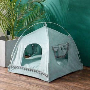 Pet Tent House Portable Thick Cushion Outdoor Indoor Portable-Catnip Beasts