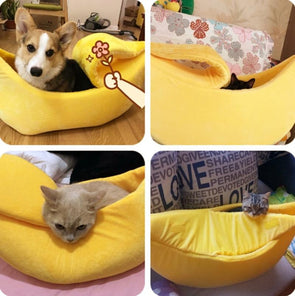 Funny Banana Cat Bed Cute Durable Portable Basket Multicolor-Catnip Beasts