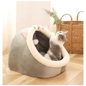 Sweet Pet Basket Cozy Kitten Lounger Cushion House Washable Cave-Catnip Beasts